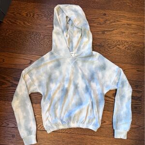 Whiteroom+Cactus Tie Dye Cropped Fleece Sweatshirt Size S NWOT